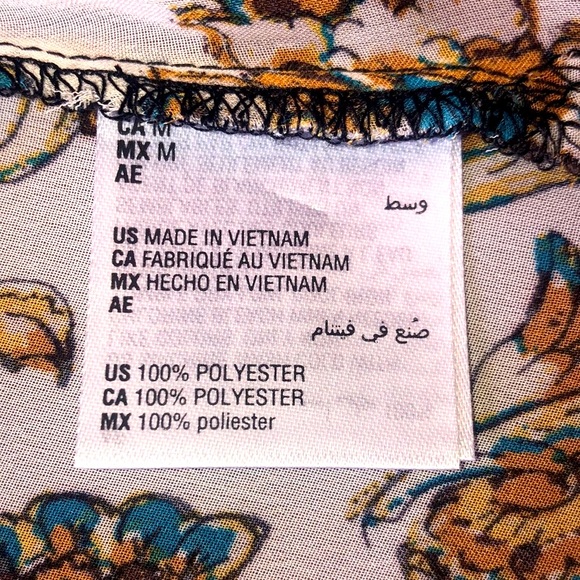 I.N.C.  “INTERNATIONAL CONCEPTS” SHEER BUTTON DOWN BLOUSE SIZE M NWT - Picture 8 of 10